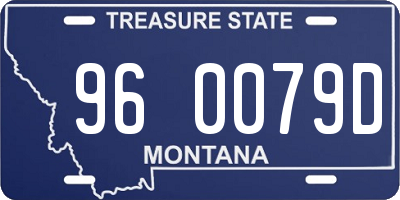 MT license plate 960079D