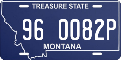 MT license plate 960082P