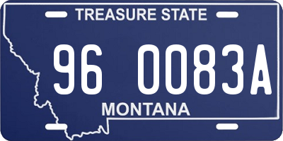 MT license plate 960083A
