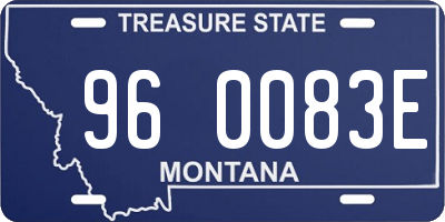 MT license plate 960083E