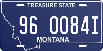 MT license plate 960084I