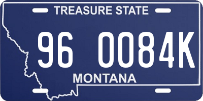 MT license plate 960084K