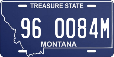 MT license plate 960084M