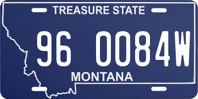 MT license plate 960084W