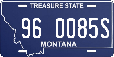 MT license plate 960085S