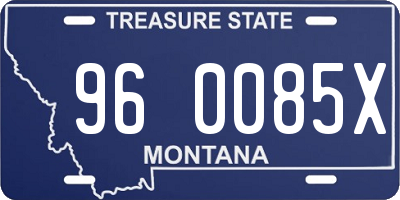 MT license plate 960085X