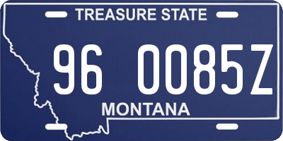 MT license plate 960085Z