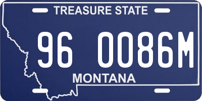 MT license plate 960086M