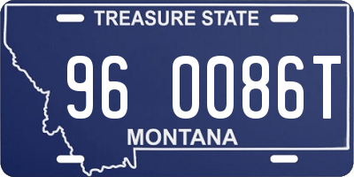 MT license plate 960086T
