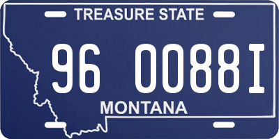MT license plate 960088I