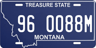 MT license plate 960088M