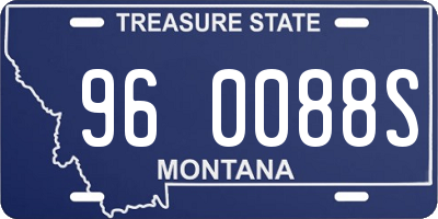 MT license plate 960088S