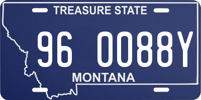 MT license plate 960088Y