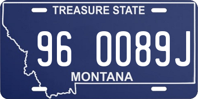 MT license plate 960089J