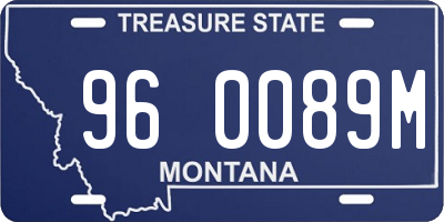 MT license plate 960089M