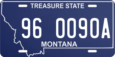 MT license plate 960090A