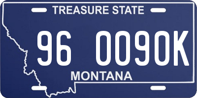 MT license plate 960090K