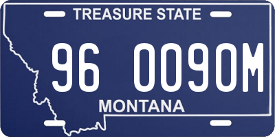 MT license plate 960090M