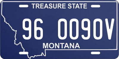 MT license plate 960090V