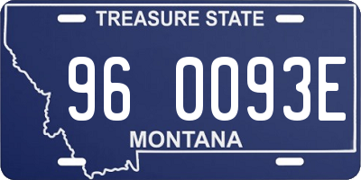 MT license plate 960093E