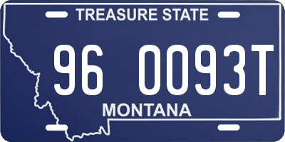 MT license plate 960093T