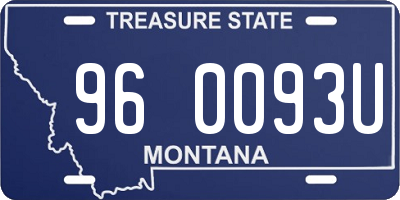 MT license plate 960093U
