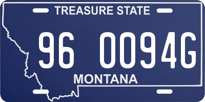 MT license plate 960094G