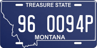 MT license plate 960094P