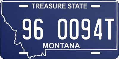 MT license plate 960094T