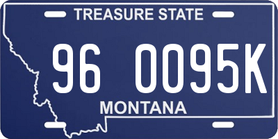 MT license plate 960095K