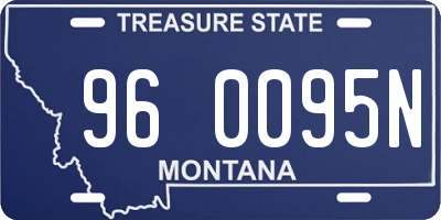 MT license plate 960095N