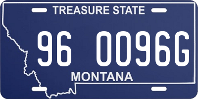 MT license plate 960096G