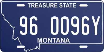 MT license plate 960096Y