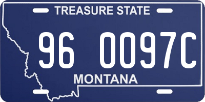 MT license plate 960097C