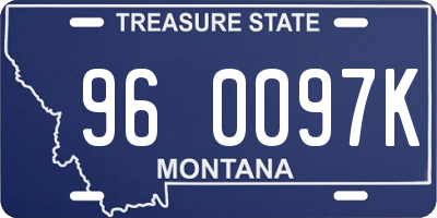 MT license plate 960097K