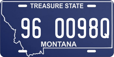 MT license plate 960098Q