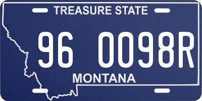 MT license plate 960098R
