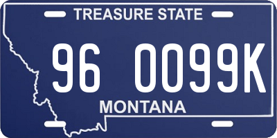 MT license plate 960099K