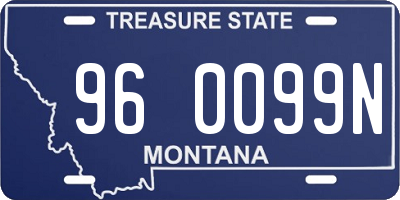 MT license plate 960099N