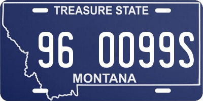 MT license plate 960099S