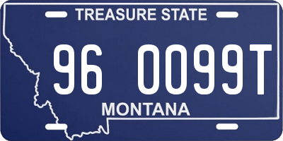 MT license plate 960099T