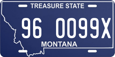 MT license plate 960099X