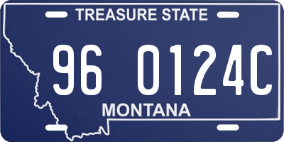 MT license plate 960124C