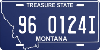 MT license plate 960124I