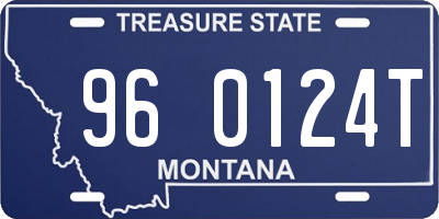 MT license plate 960124T