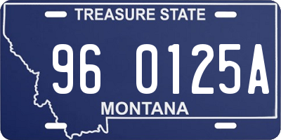 MT license plate 960125A