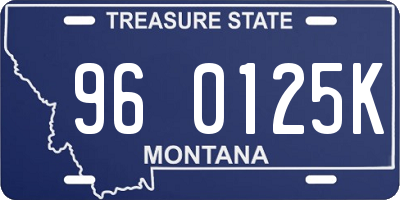 MT license plate 960125K