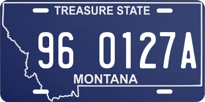 MT license plate 960127A