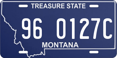 MT license plate 960127C