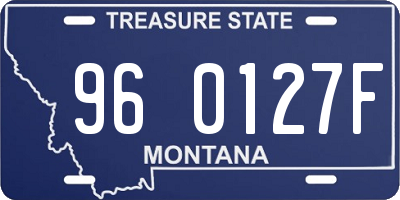 MT license plate 960127F